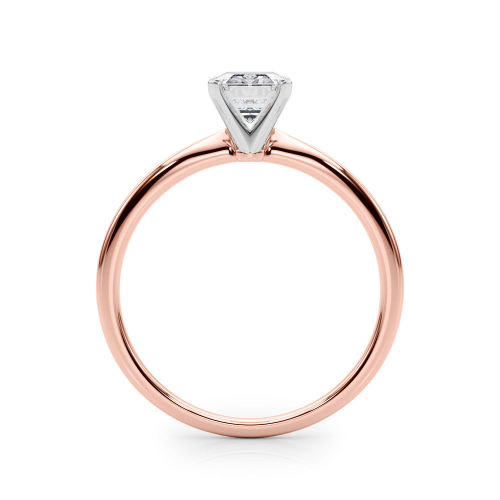 Angelica Emerald Diamond Solitaire Engagement Ring-VIRABYANI